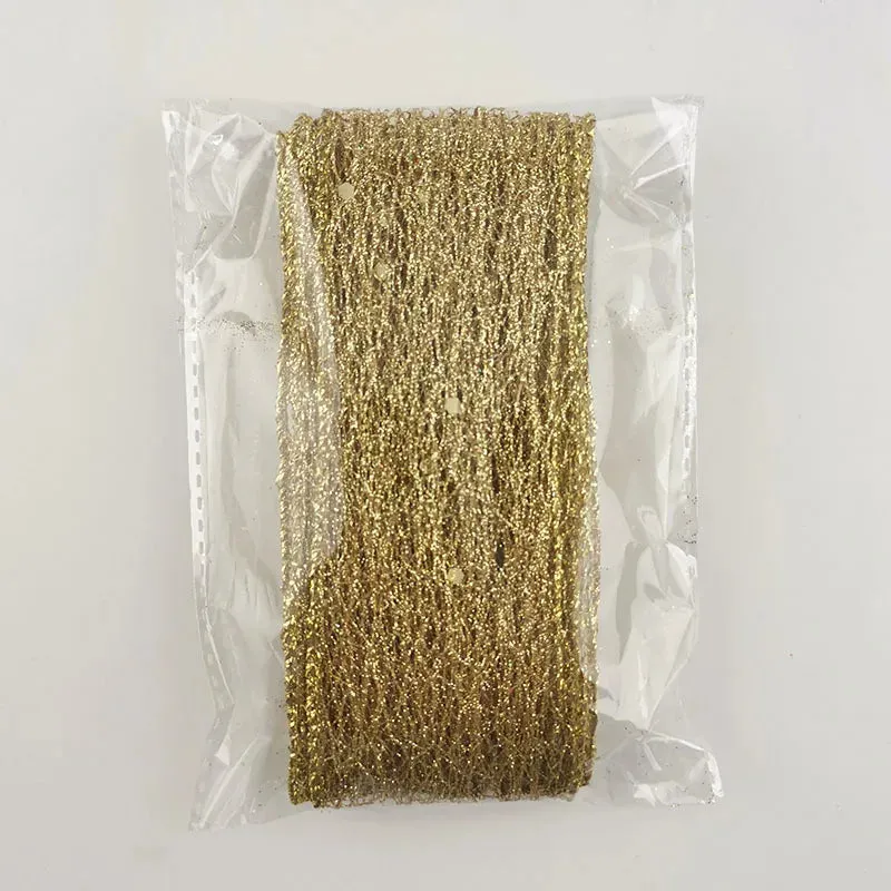 2 Meter / Metallic Mesh Ribbon Tape