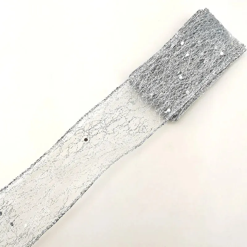 2 Meter / Metallic Mesh Ribbon Tape