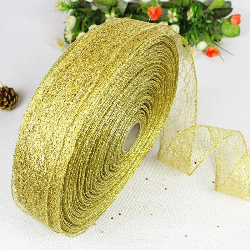 2 Meter / Metallic Mesh Ribbon Tape