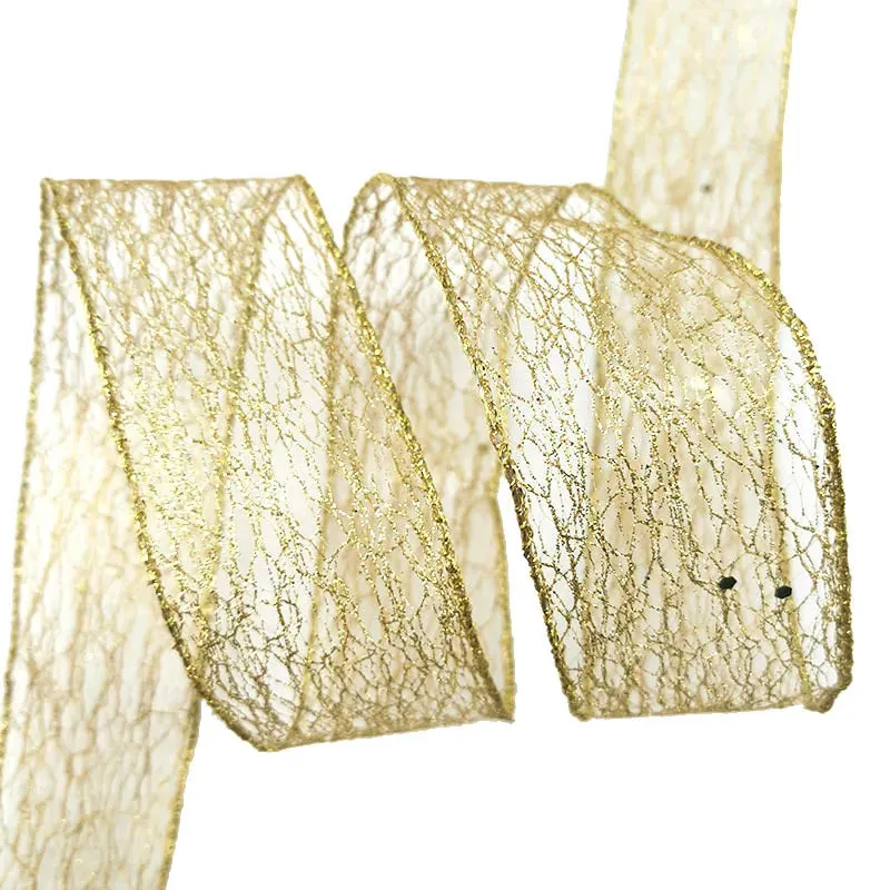 2 Meter / Metallic Mesh Ribbon Tape