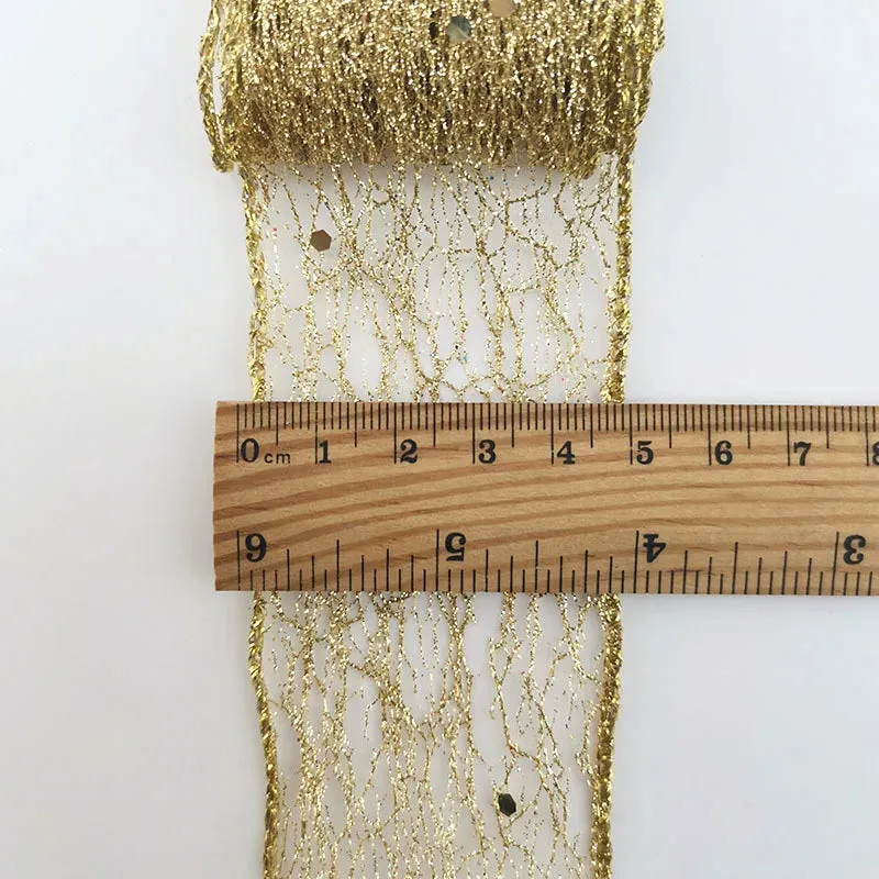 2 Meter / Metallic Mesh Ribbon Tape
