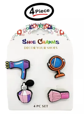 4 Pcs Girls Cosmetics Shoe Charms For Crocs, Bracelets, Shoes & Wristbands
