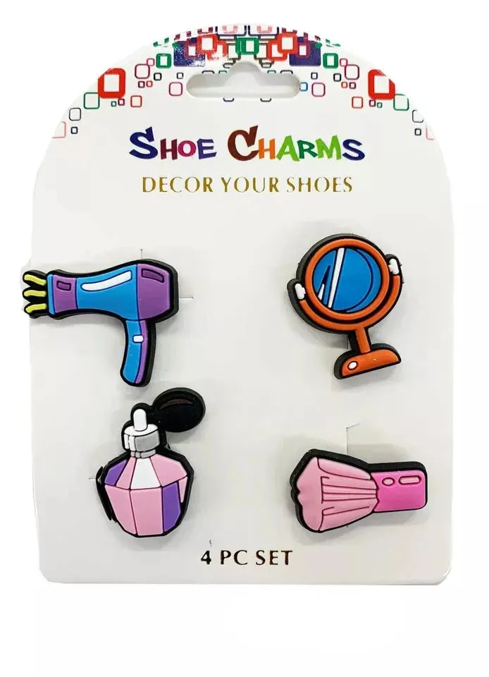 4 Pcs Girls Cosmetics Shoe Charms For Crocs, Bracelets, Shoes & Wristbands