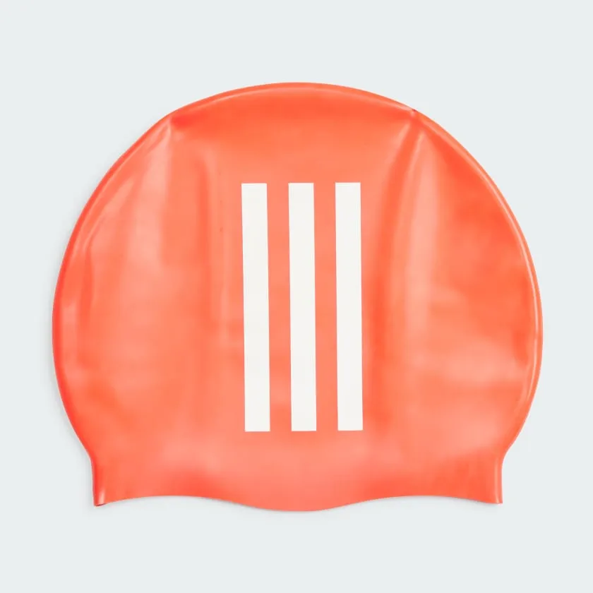 ADIDAS 3-STRIPES SWIM CAP KIDS - RED