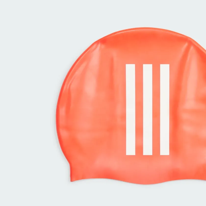 ADIDAS 3-STRIPES SWIM CAP KIDS - RED