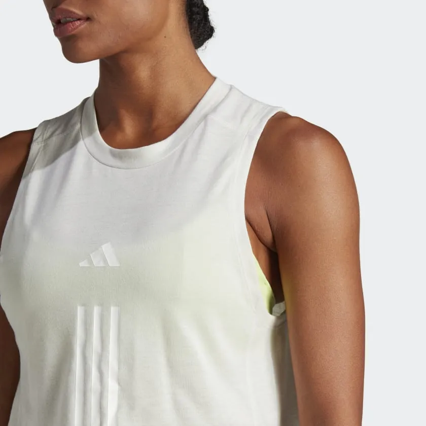 ADIDAS TRAIN ESSENTIALS TRAIN COTTON 3-STRIPES CROP TANK TOP - IM5024