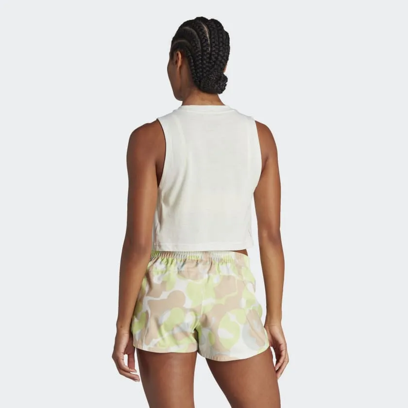 ADIDAS TRAIN ESSENTIALS TRAIN COTTON 3-STRIPES CROP TANK TOP - IM5024