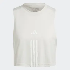 ADIDAS TRAIN ESSENTIALS TRAIN COTTON 3-STRIPES CROP TANK TOP - IM5024