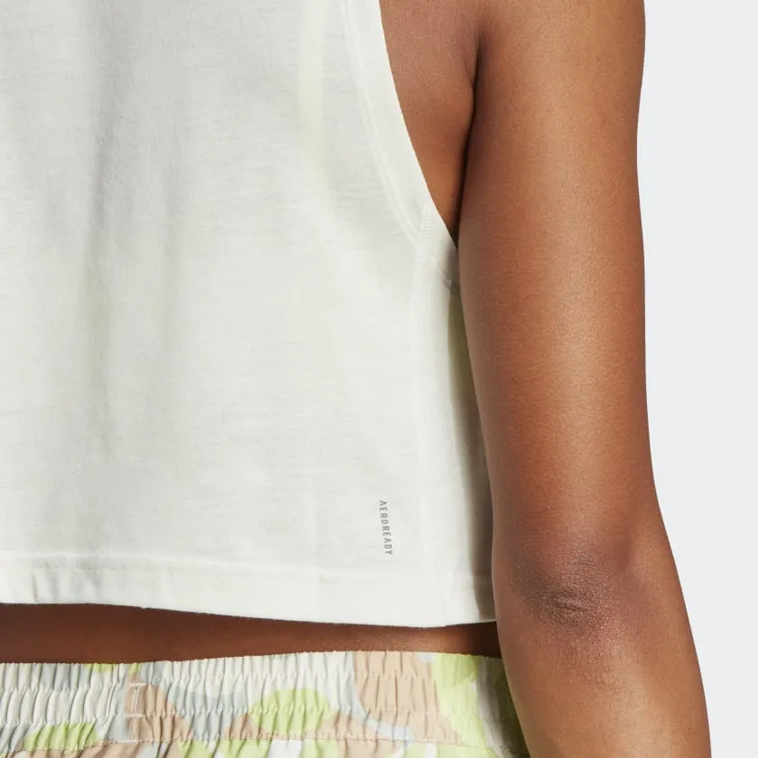ADIDAS TRAIN ESSENTIALS TRAIN COTTON 3-STRIPES CROP TANK TOP - IM5024