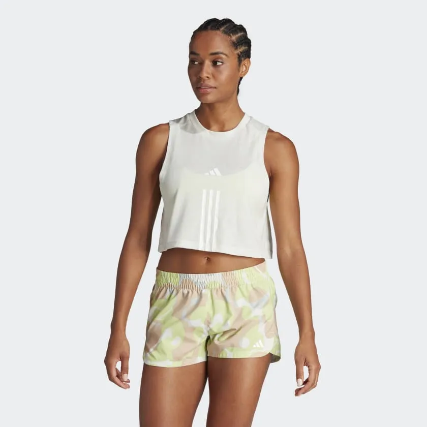 ADIDAS TRAIN ESSENTIALS TRAIN COTTON 3-STRIPES CROP TANK TOP - IM5024