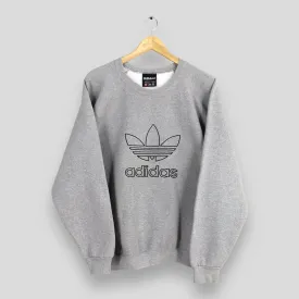 Adidas Trefoil Embroidered Big Logo Sweatshirt Medium