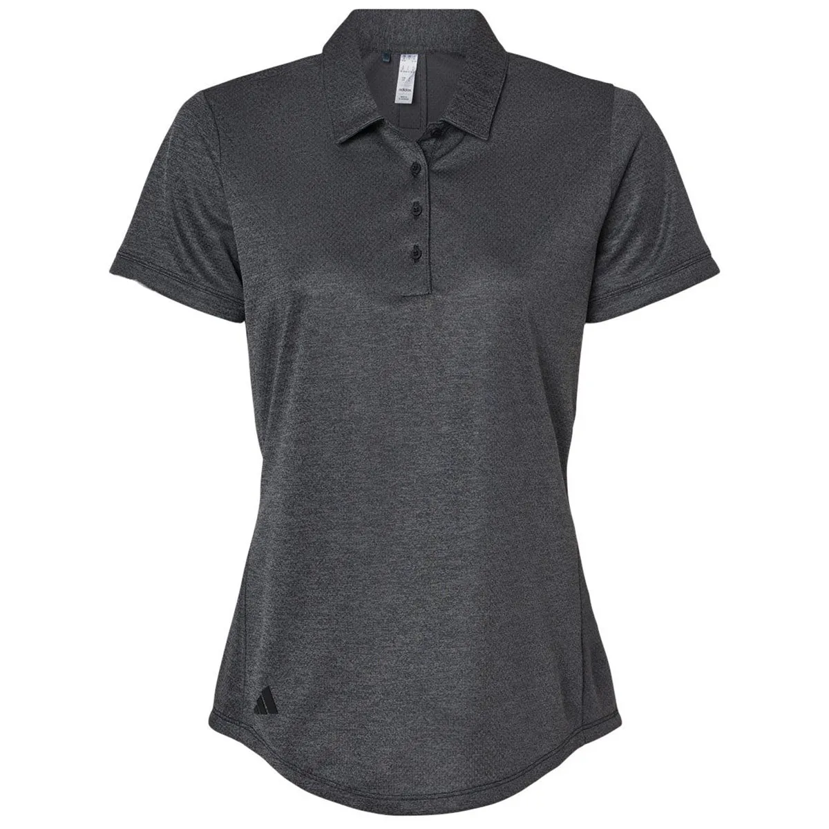Adidas Women's Black Melange Space Dyed Polo