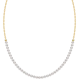 Akoya Pearl 18K Gold Chain Design Elegant Necklace