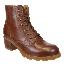 ARC in BROWN LEATHER Heeled Ankle Boots