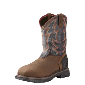 Ariat Mens Catalyst Vx Thunder H2O Composite Toe Work Boots Brn/Storm