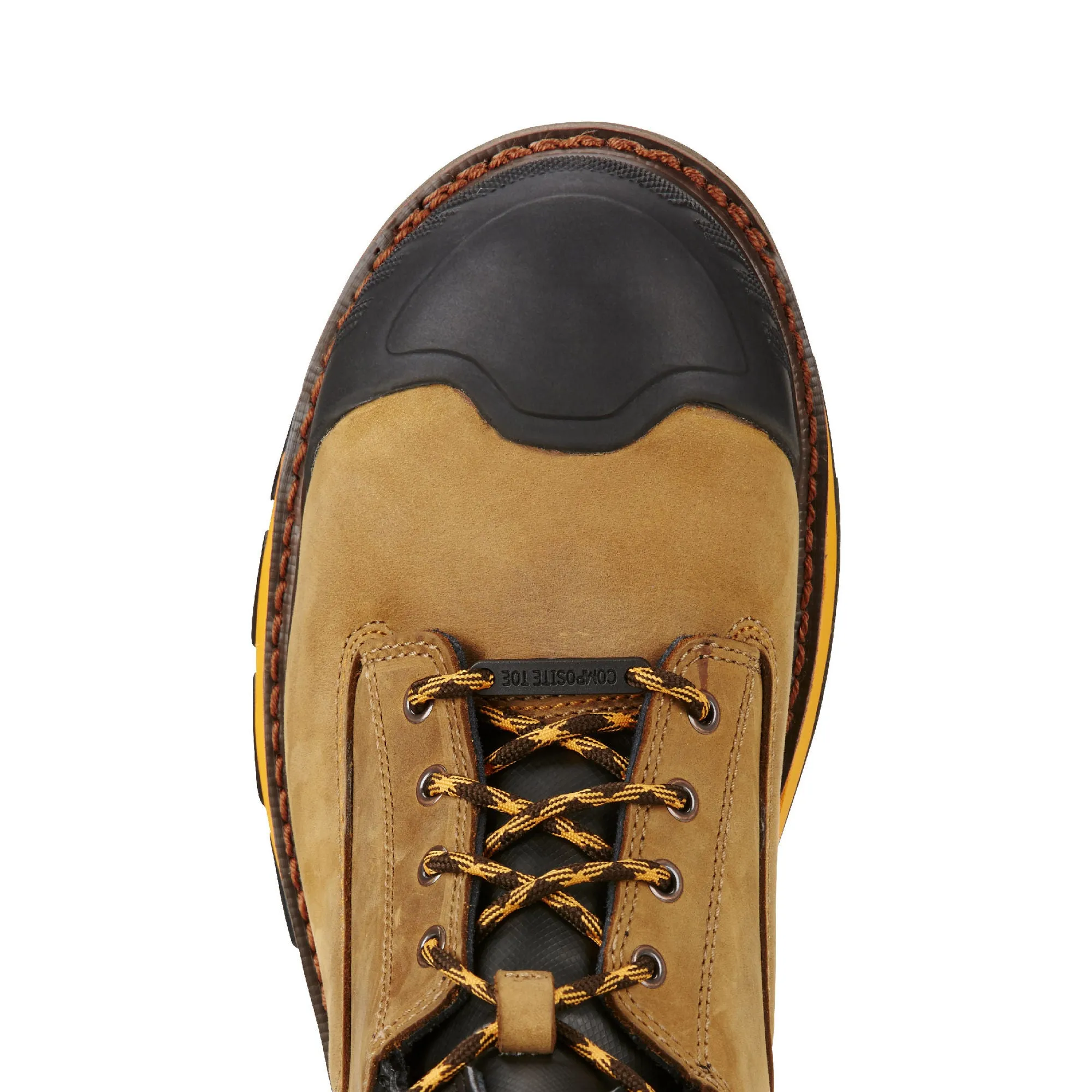 Ariat Mens Catalyst Work Boots 8" Composite Toe Waterproof Aged Bark