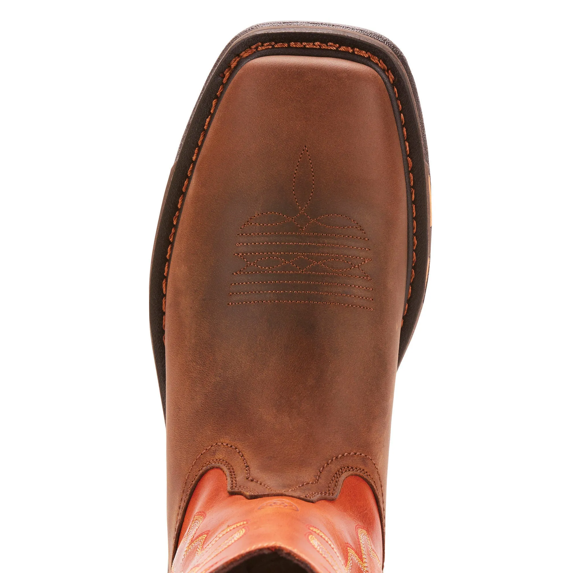 Ariat Mens Workhog Wide Square Toe Work Boot Dark Earth