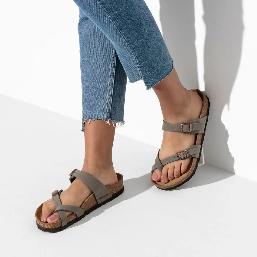 Birkenstock Women's Mayari Birkibuc Sandals - Stone
