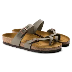 Birkenstock Women's Mayari Birkibuc Sandals - Stone