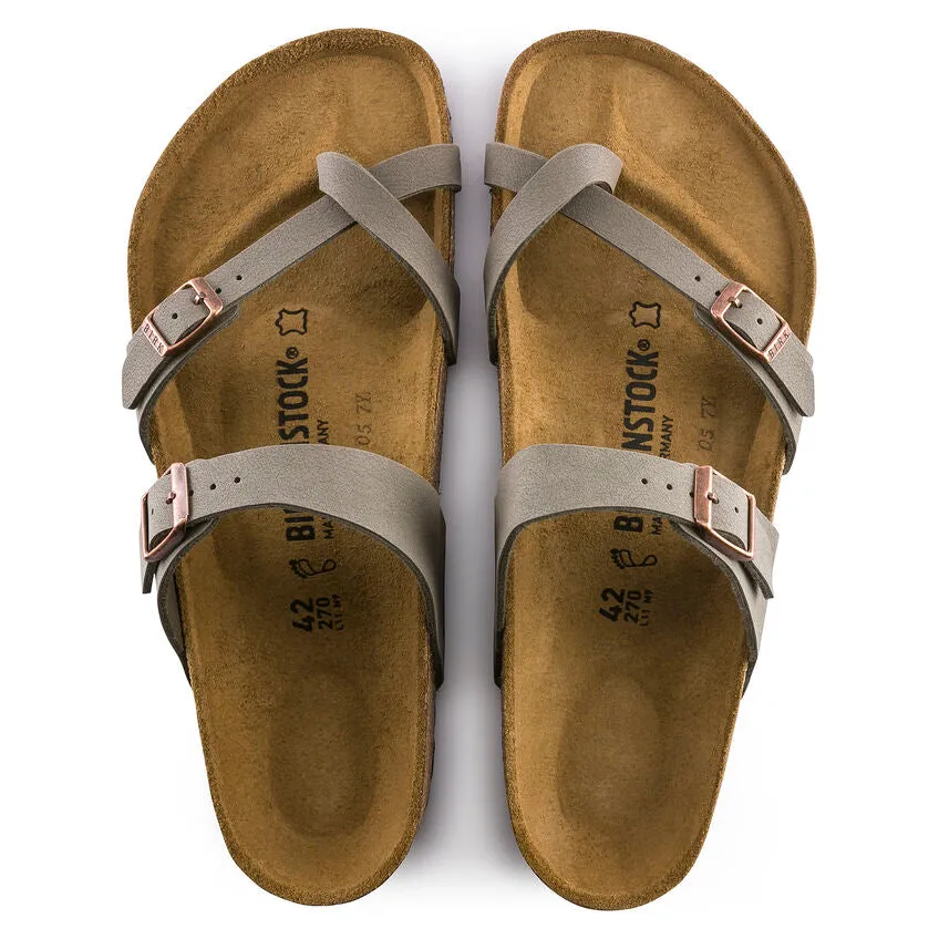 Birkenstock Women's Mayari Birkibuc Sandals - Stone