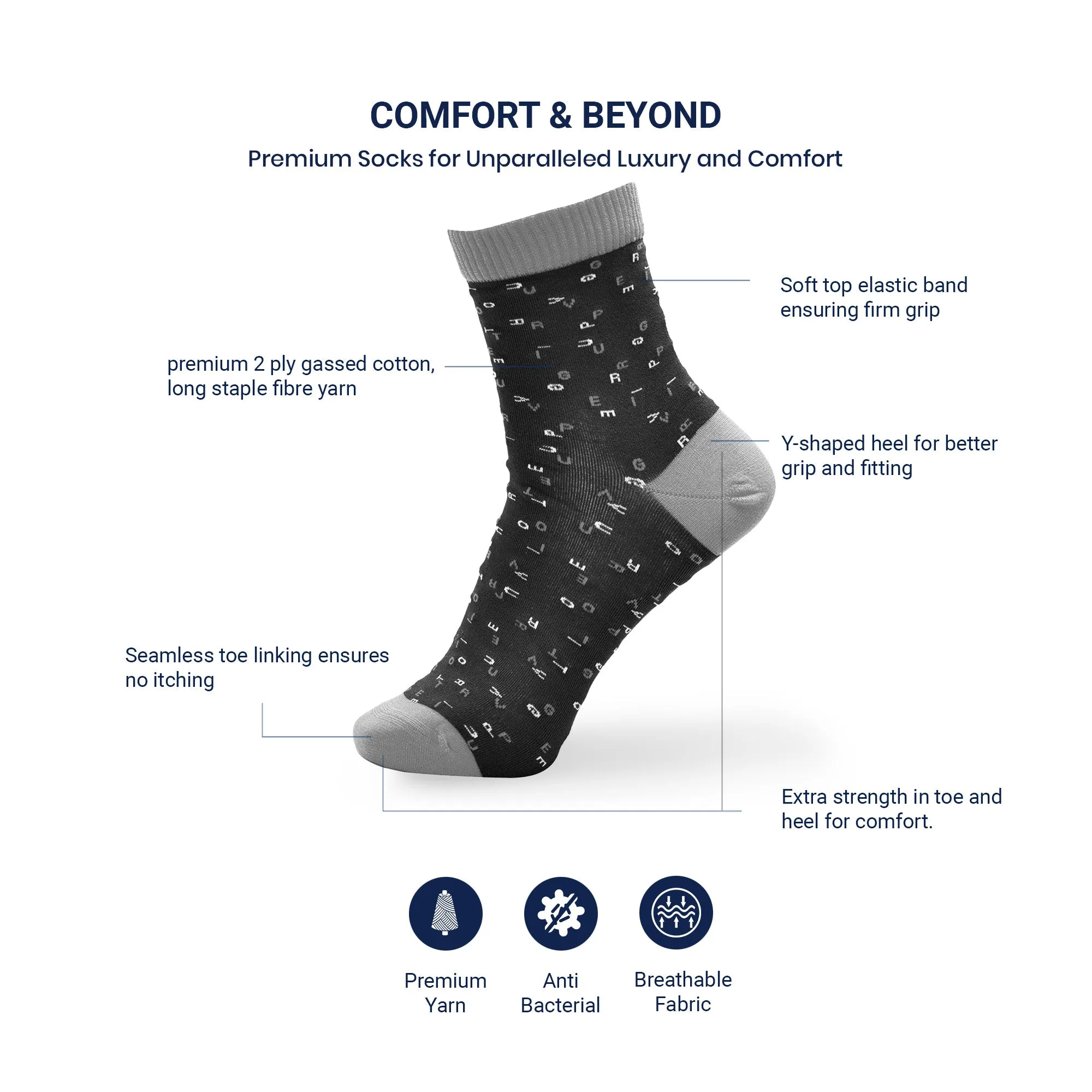 Blue Horizon Stripes - Ankle Socks Bamboo Socks