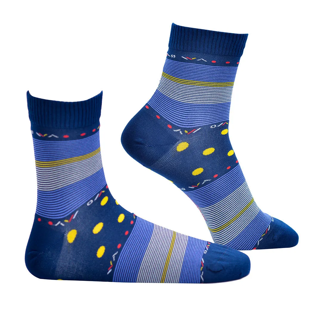 Blue Horizon Stripes - Ankle Socks Bamboo Socks