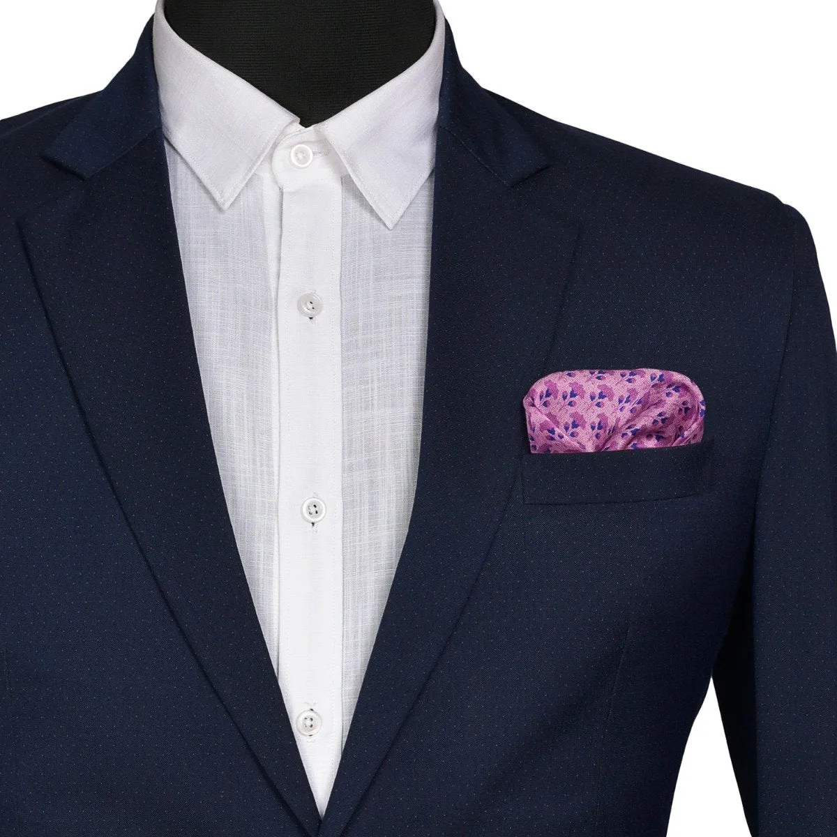 Chokore Purple color Silk Pocket Square - Indian At Heart line