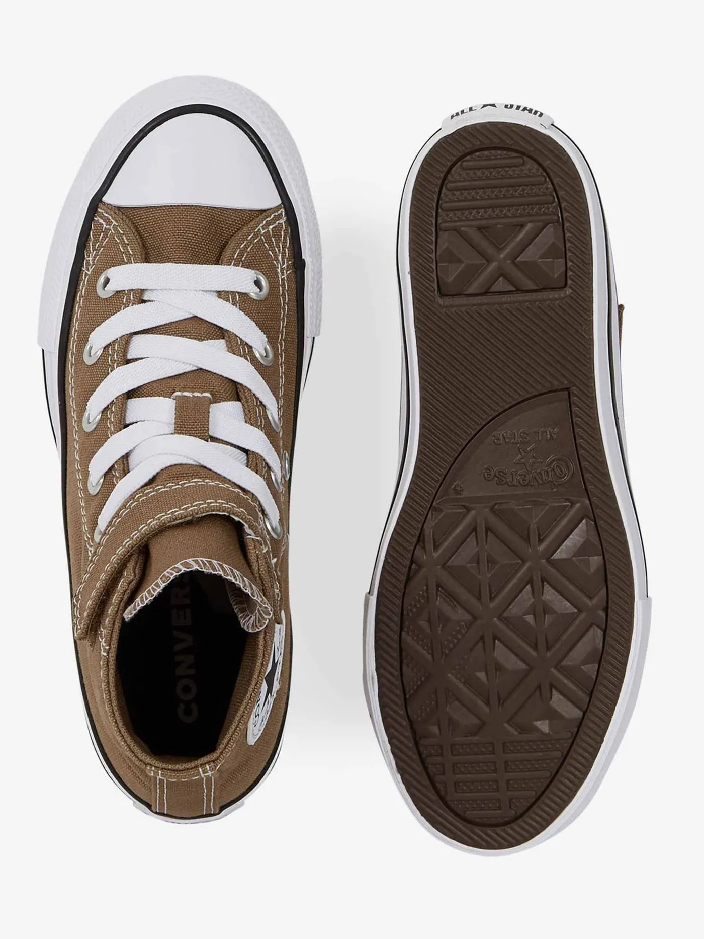 Chuck Taylor All Star 1V Hi Hot Tea/White/Black Shoes (Kids)