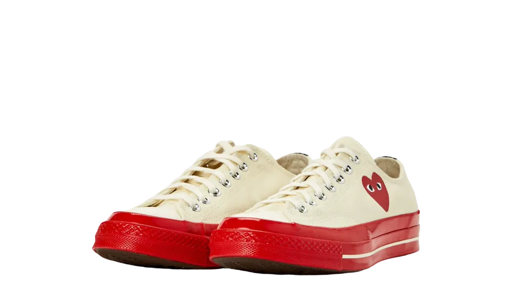 Converse Chuck Taylor All Star 70 OxComme des Garcons PLAY Egret Red Midsole
