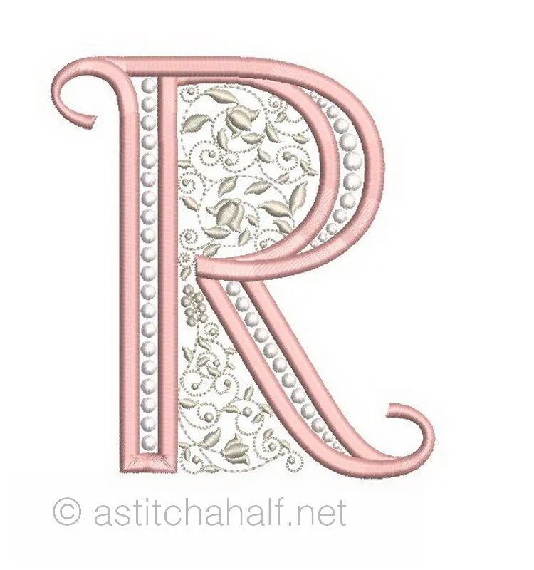 French Knot Monogram R