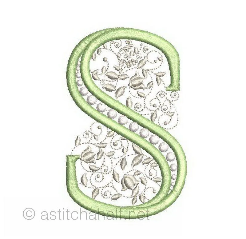 French Knot Monogram S
