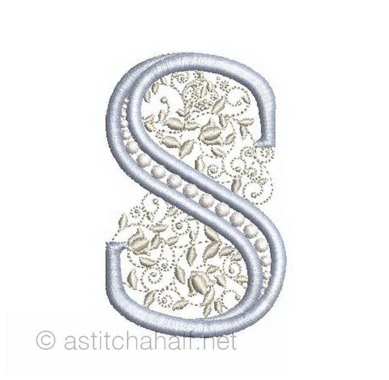 French Knot Monogram S