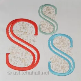 French Knot Monogram S