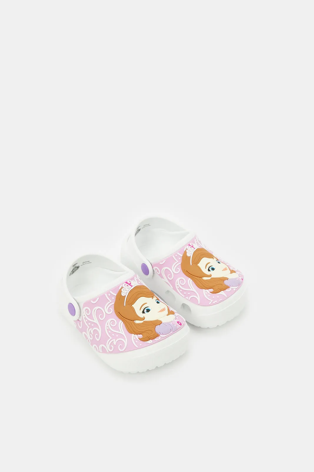 Girls White Character Clog
