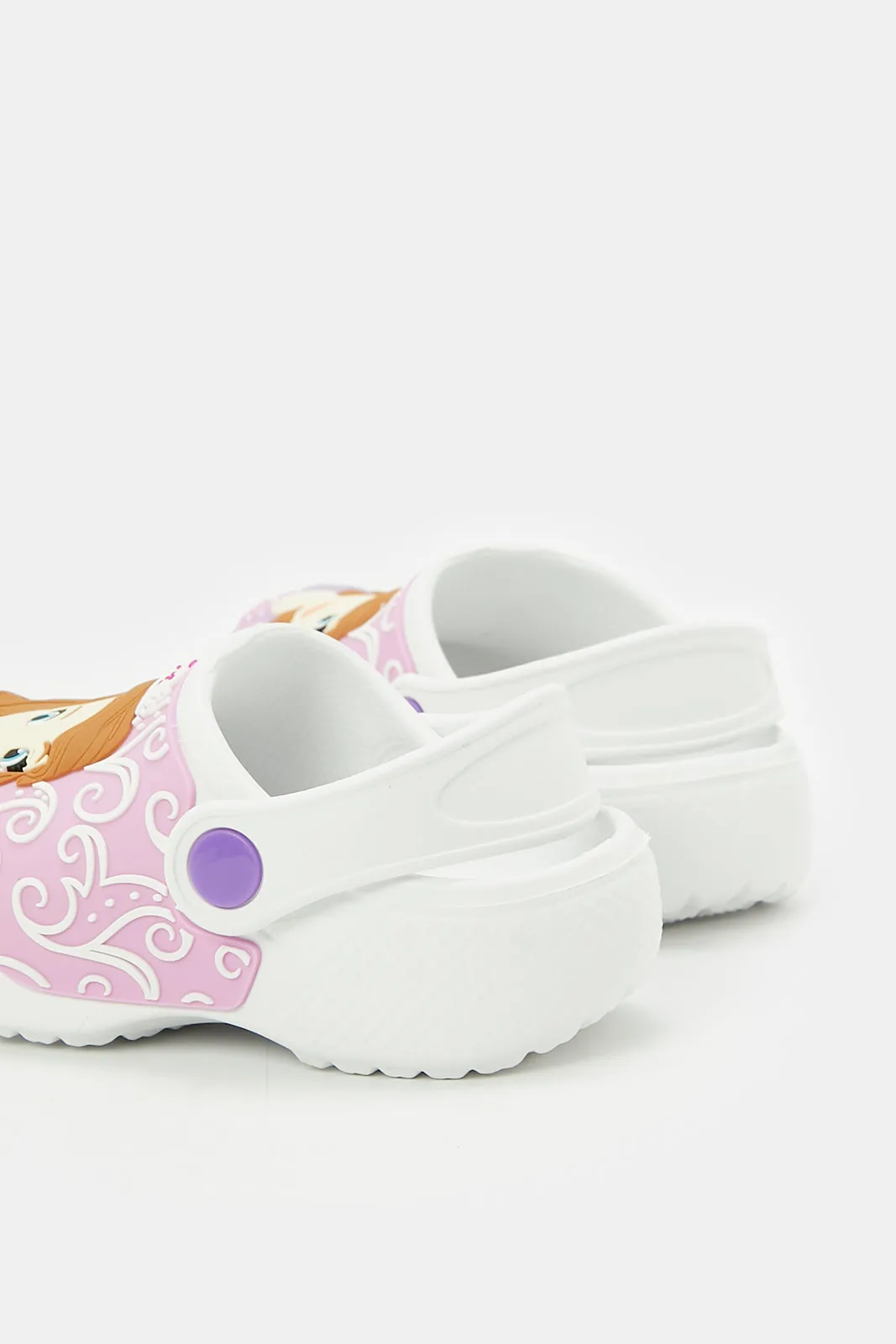Girls White Character Clog