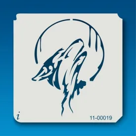 ISTENCILS Howling wolf stencils
