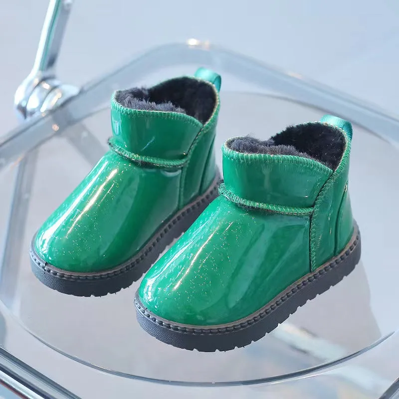 Jelly Glossy Winter Fur Boots