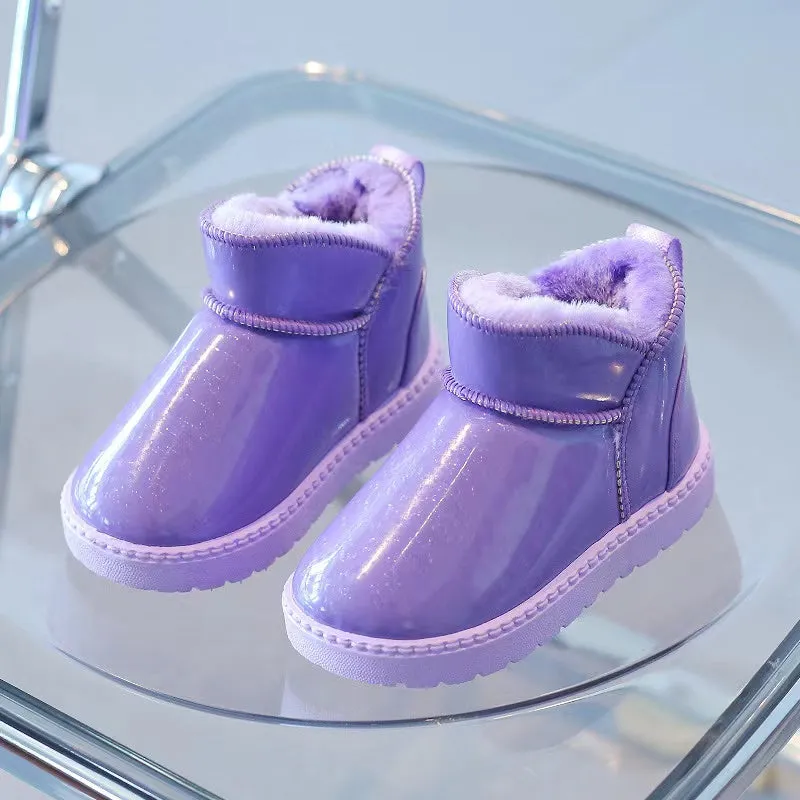 Jelly Glossy Winter Fur Boots