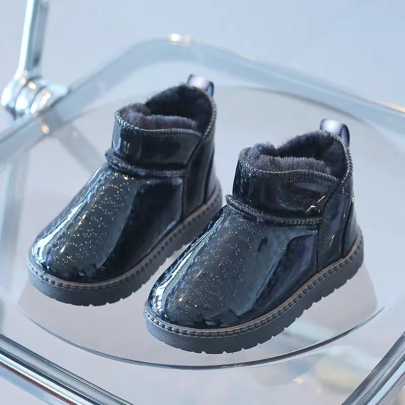 Jelly Glossy Winter Fur Boots