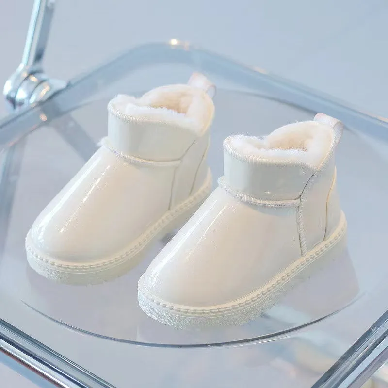 Jelly Glossy Winter Fur Boots
