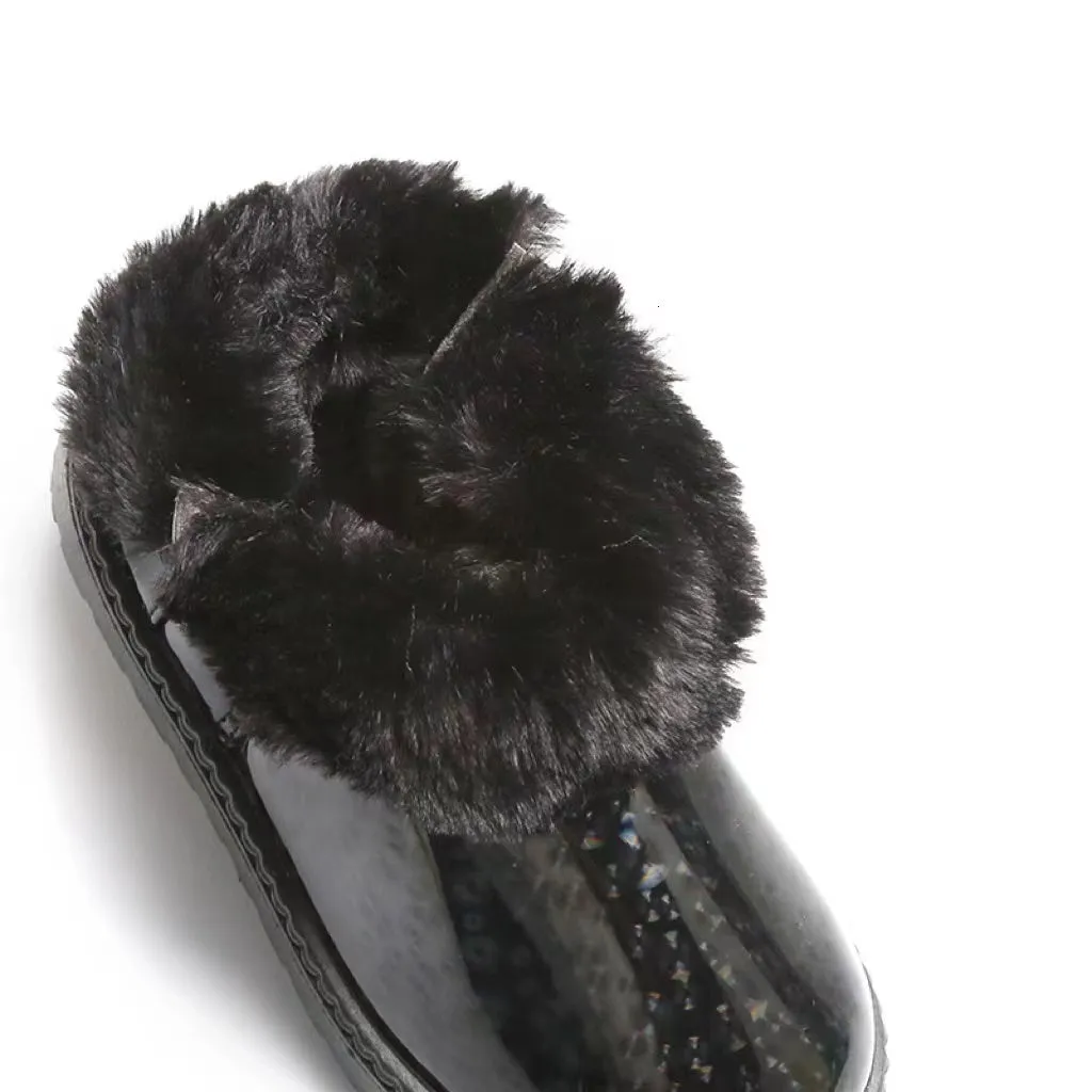 Jelly Glossy Winter Fur Boots