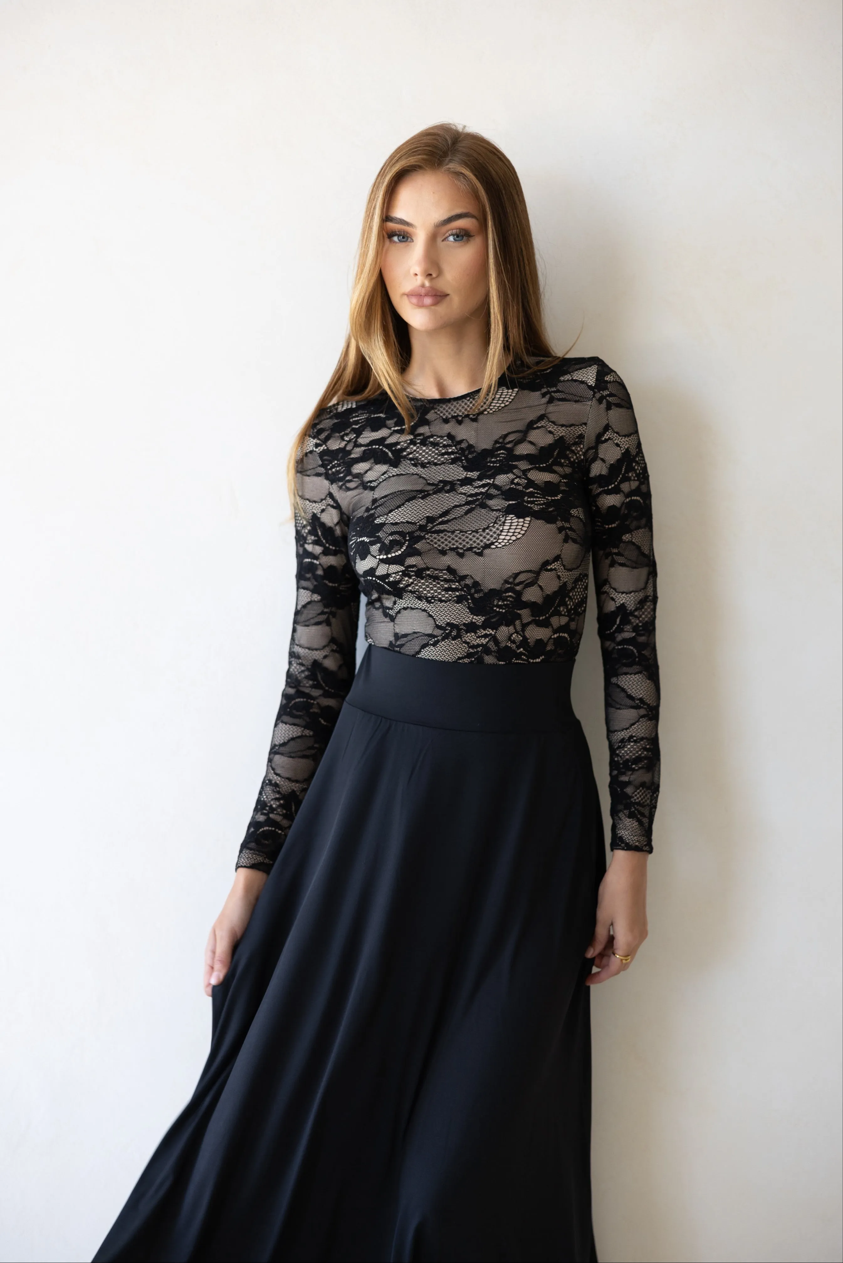 Luxe Lace Bodysuit Midnight