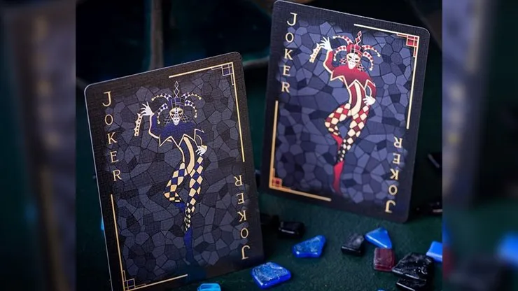 Mosaic Blue Diamond Playing Cards