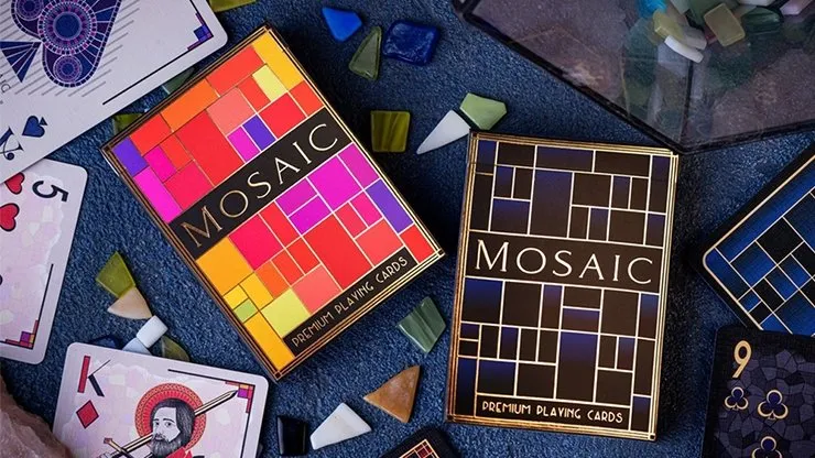 Mosaic Blue Diamond Playing Cards