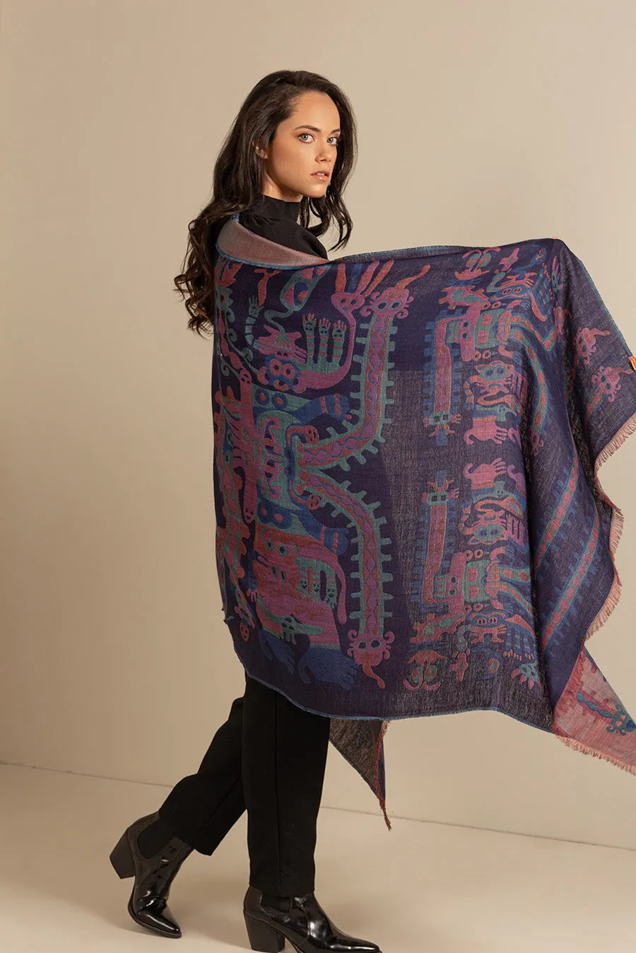 Nazca - 34 Shawl Royal Alpaca & Silk Color Multicolor