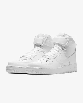 Nike Air Force 1 High 07 CW2290-111 Mens Triple White Leather Running Shoes C757