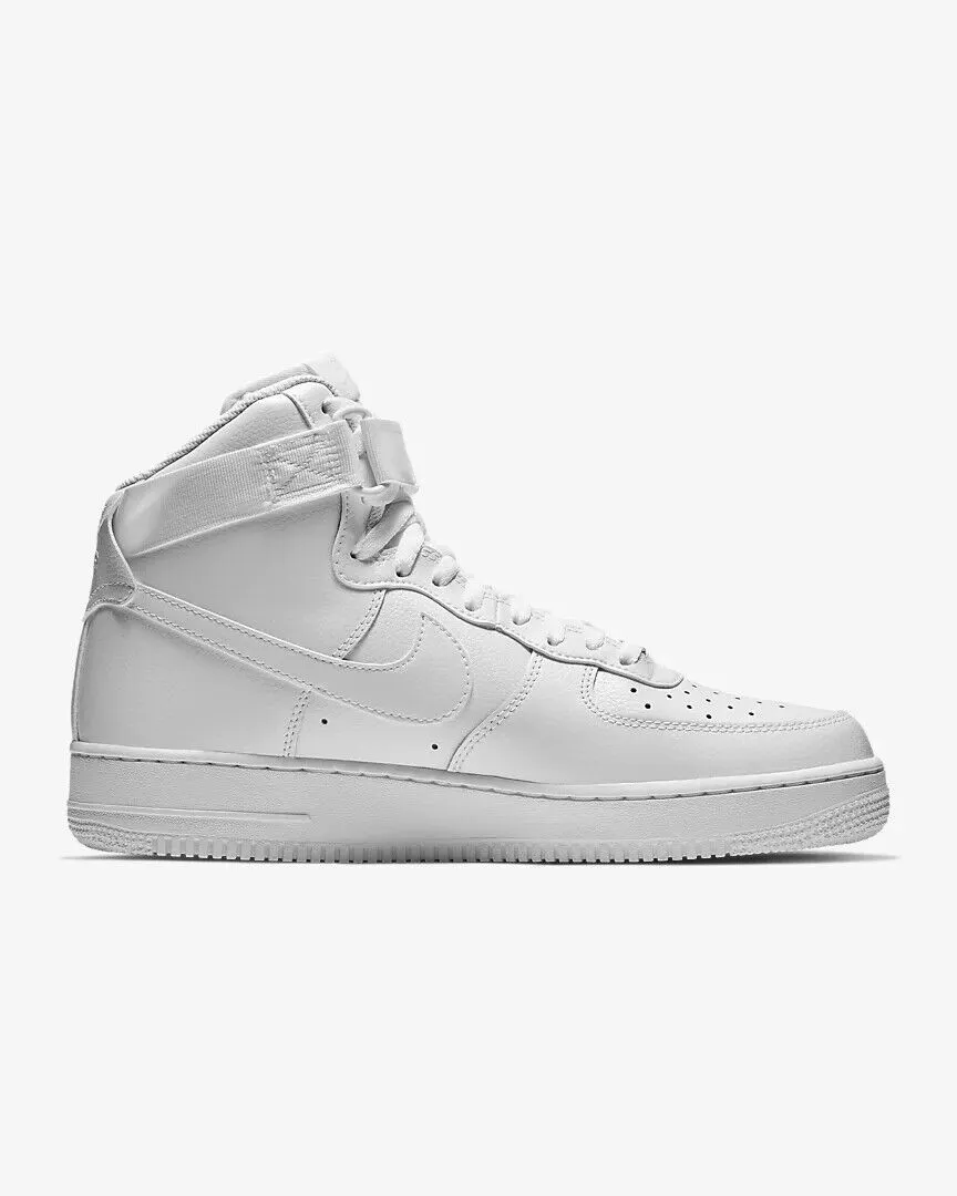 Nike Air Force 1 High 07 CW2290-111 Mens Triple White Leather Running Shoes C757