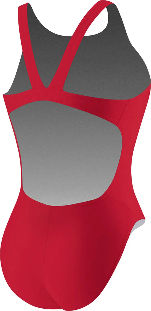 Nike Swim Ladies' Poly Core Solid Fast Back Tank One-Piece Swimsuit
