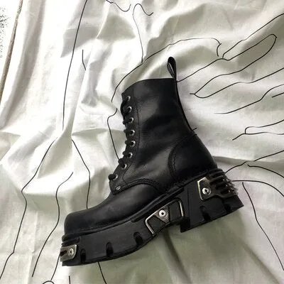 Punk Style Platform Women Ankle Boots Women's Motorcycle Boot