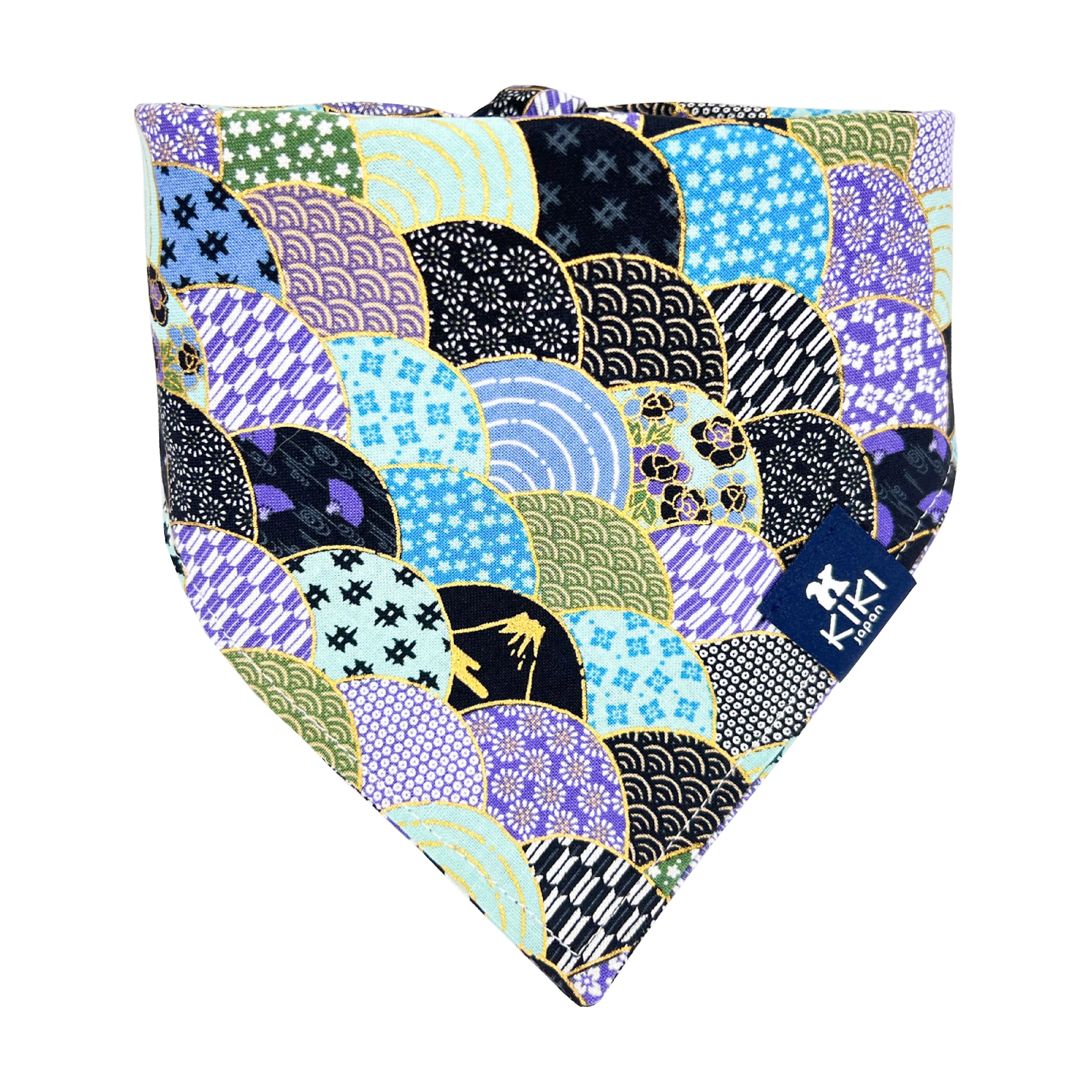Purple Traditional Japanese Pattern Dog & Cat Bandana